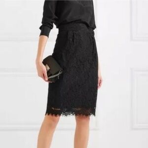 J.Crew Black Pencil Skirt, Lace Size 2 - Cocktail or Office ready